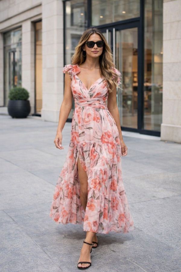 Robe à fleurs printemps